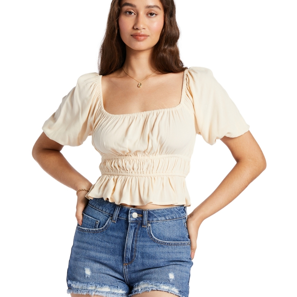 Roxy Juniors' Warm Winds Top - Tapioca cream XS